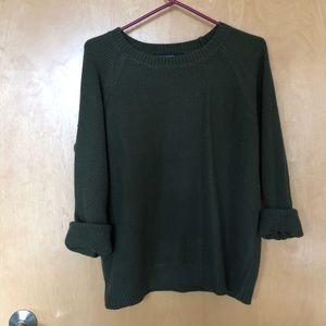 Green knit sweater